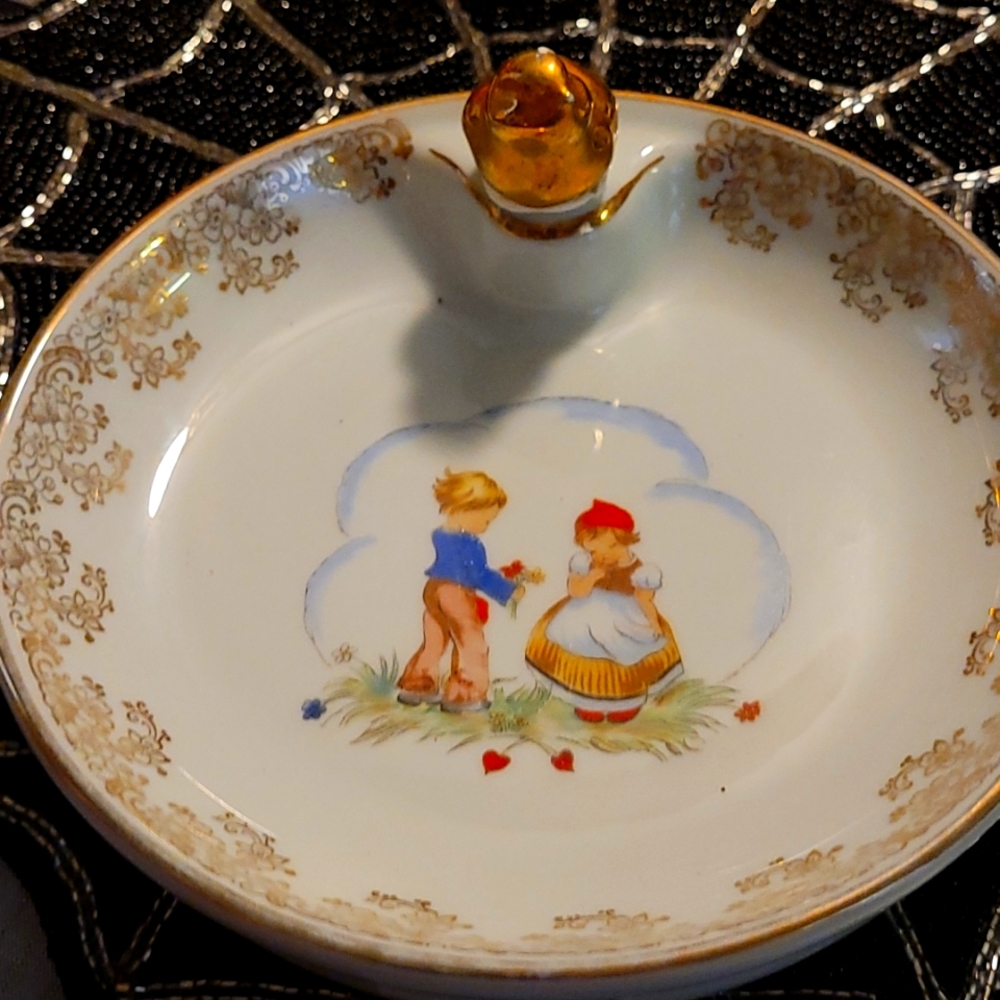 Vintage French baby feeding dish